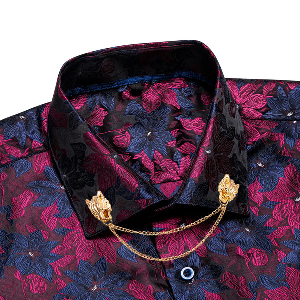 Elegantly Crafted Dark Purple Silk Shirt - Luxury Meets Comfort